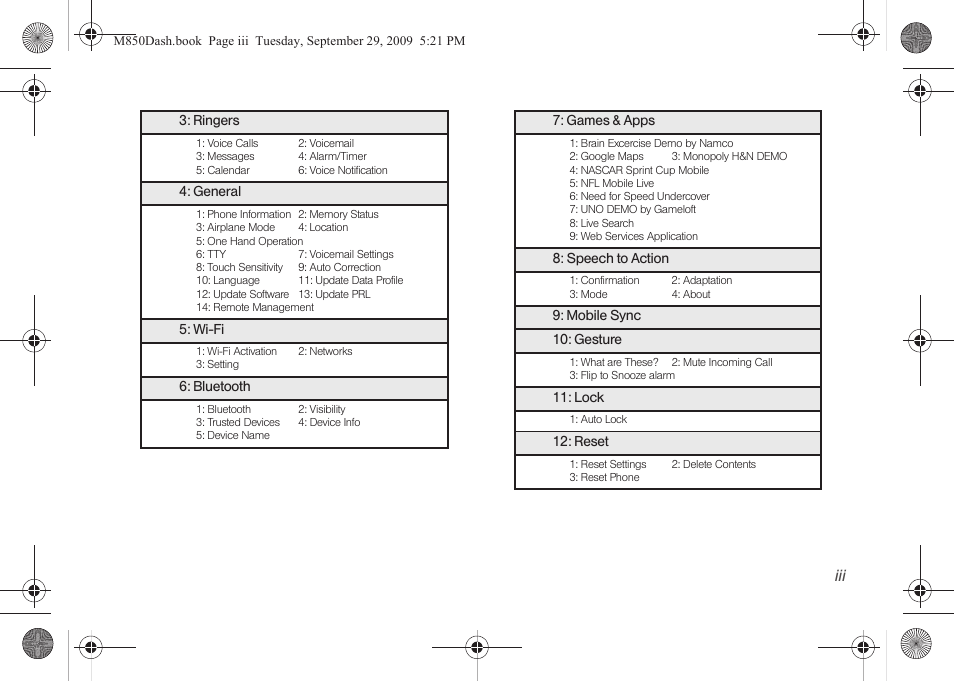 Samsung SPH-M850BSASPR User Manual | Page 9 / 241
