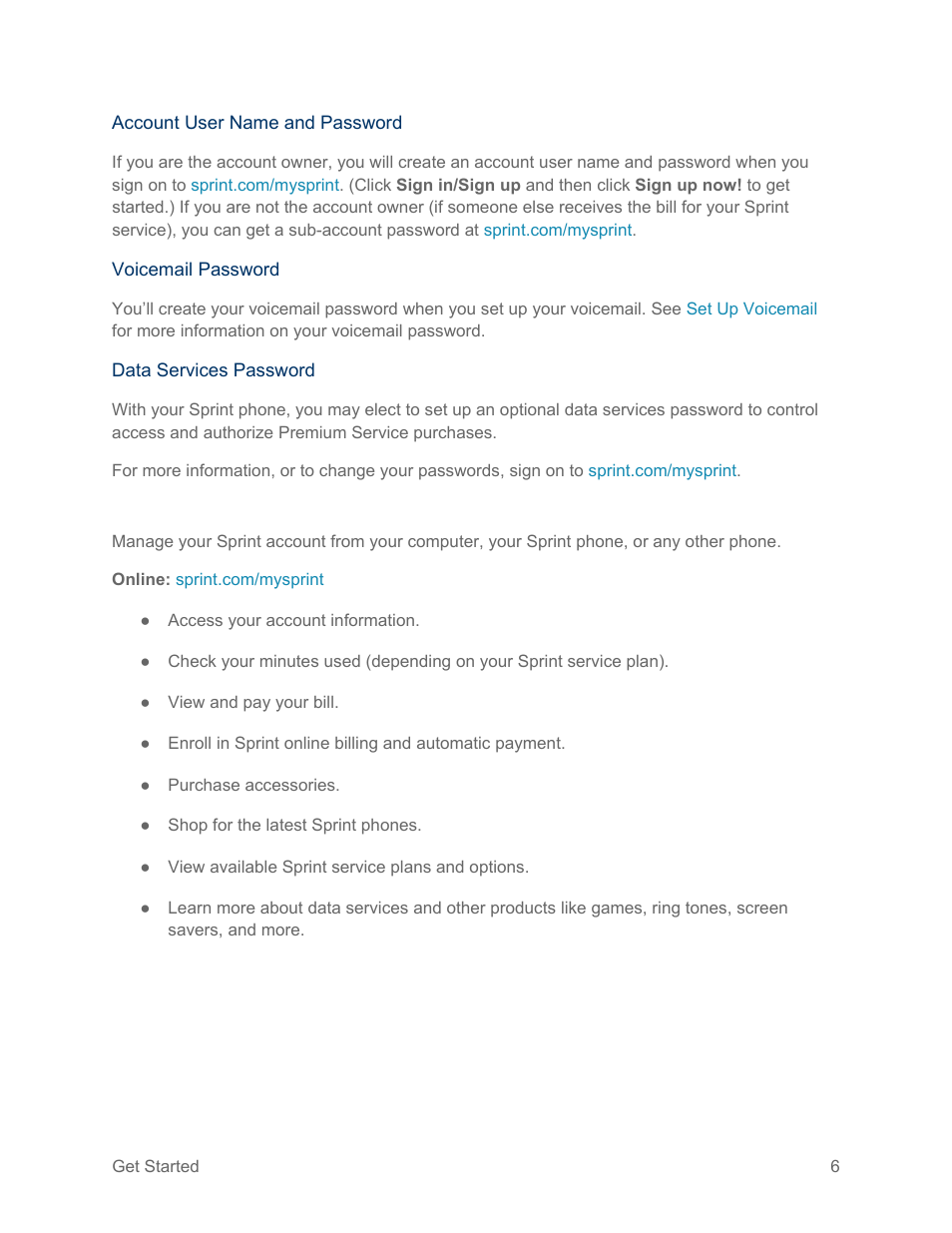 Manage your account | Samsung SM-N900PZKESPR User Manual | Page 19 / 224