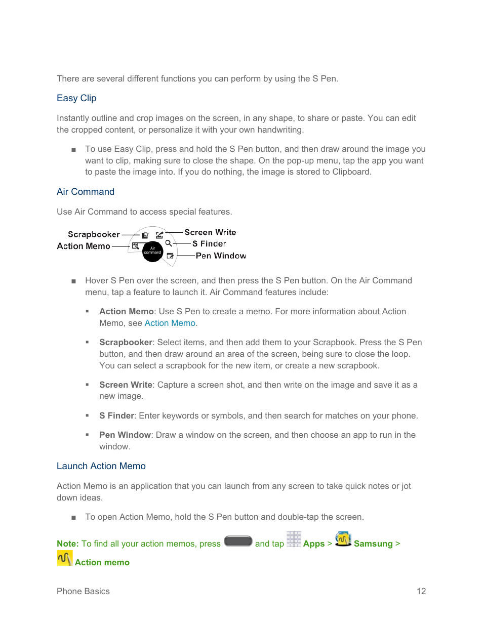 Use s pen | Samsung SM-N900PZKESPR User Manual | Page 25 / 224