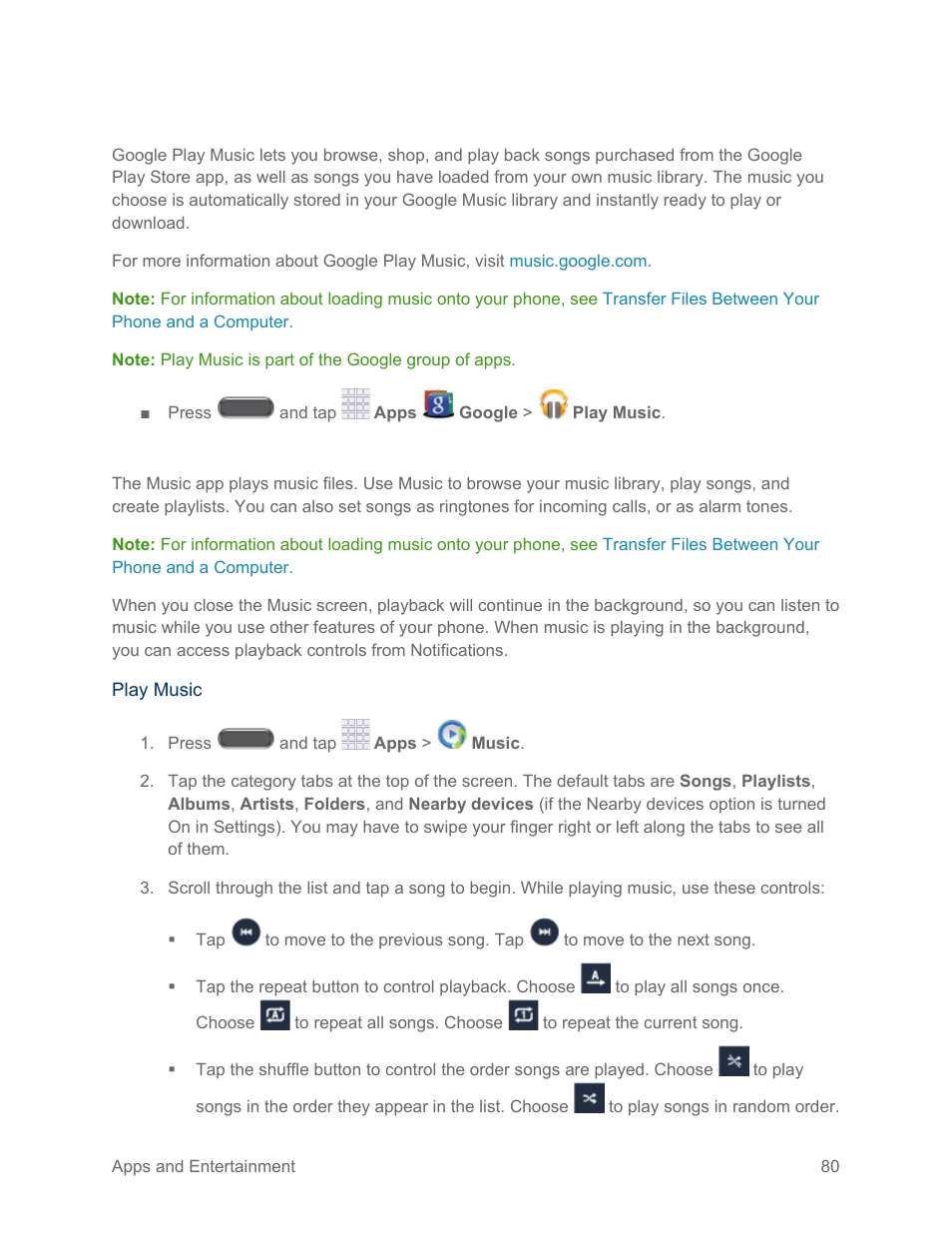 Google play music, Music | Samsung SM-N900PZKESPR User Manual | Page 93 / 224