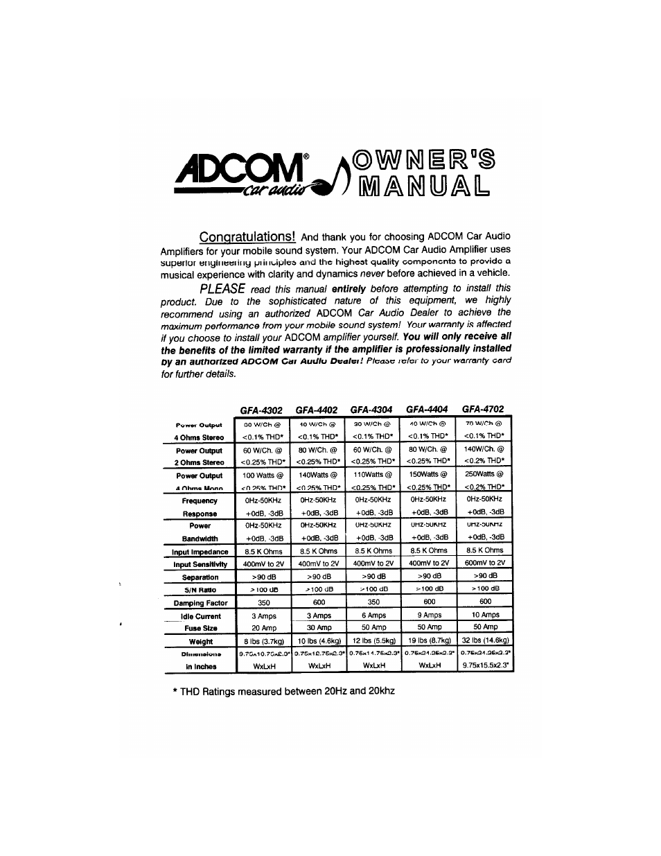 Wlhlt, P ) 0, Please | Entirely | Adcom GFA-4304 User Manual | Page 3 / 24