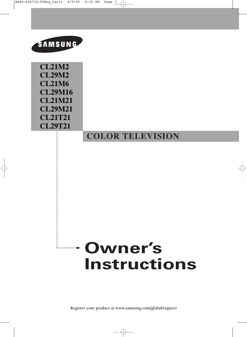 Samsung CL29M21FQEXXAX User Manual | 60 pages