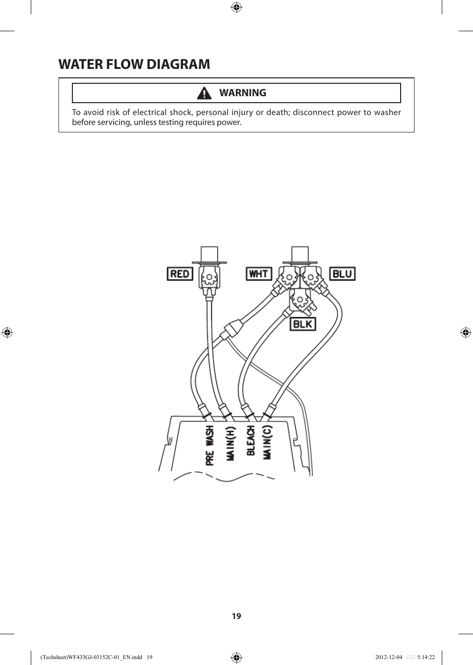 Water flow diagram | Samsung WF433BTGJWR-A1 User Manual | Page 19 / 60