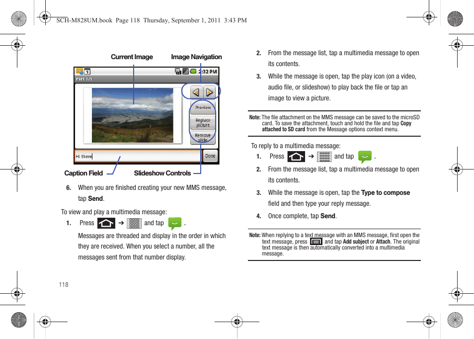 Samsung SCH-M828CAATFN User Manual | Page 122 / 149