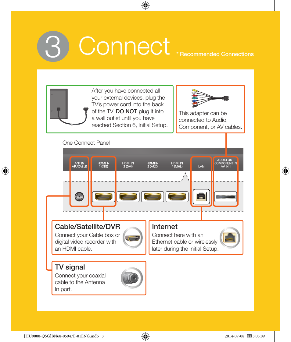 Connect | Samsung UN78HU9000FXZA User Manual | Page 3 / 10