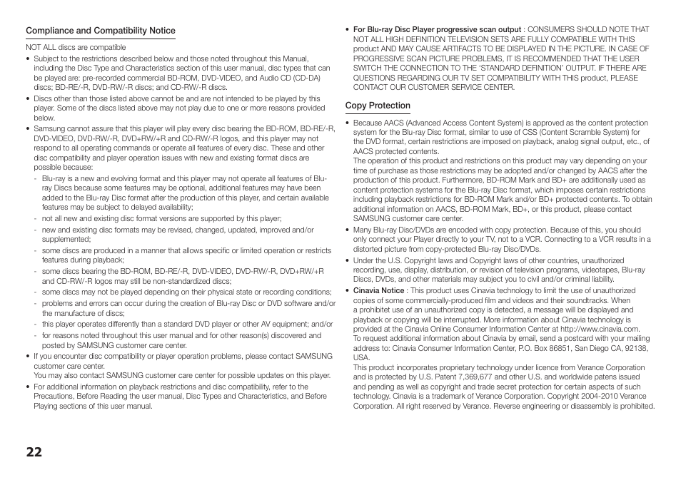 Samsung BD-F5100-ZA User Manual | Page 22 / 25