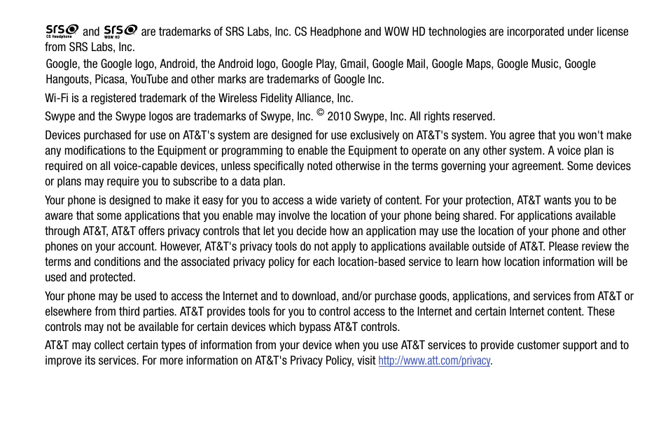 Samsung SGH-I527ZKBATT User Manual | Page 6 / 237