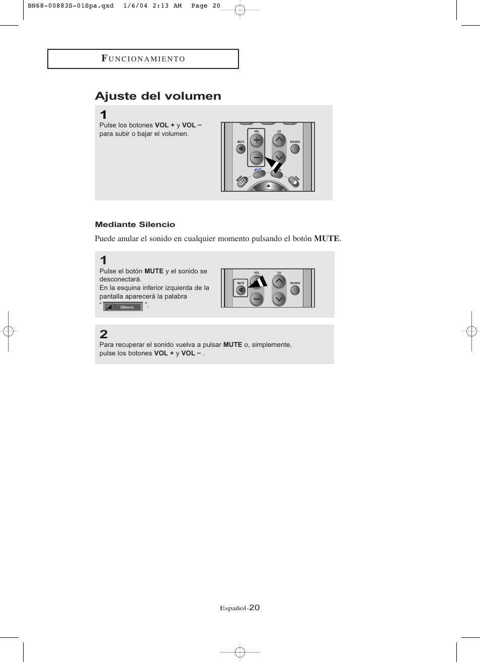 Ajuste del volumen | Samsung LNR238WXCX-XAA User Manual | Page 197 / 258