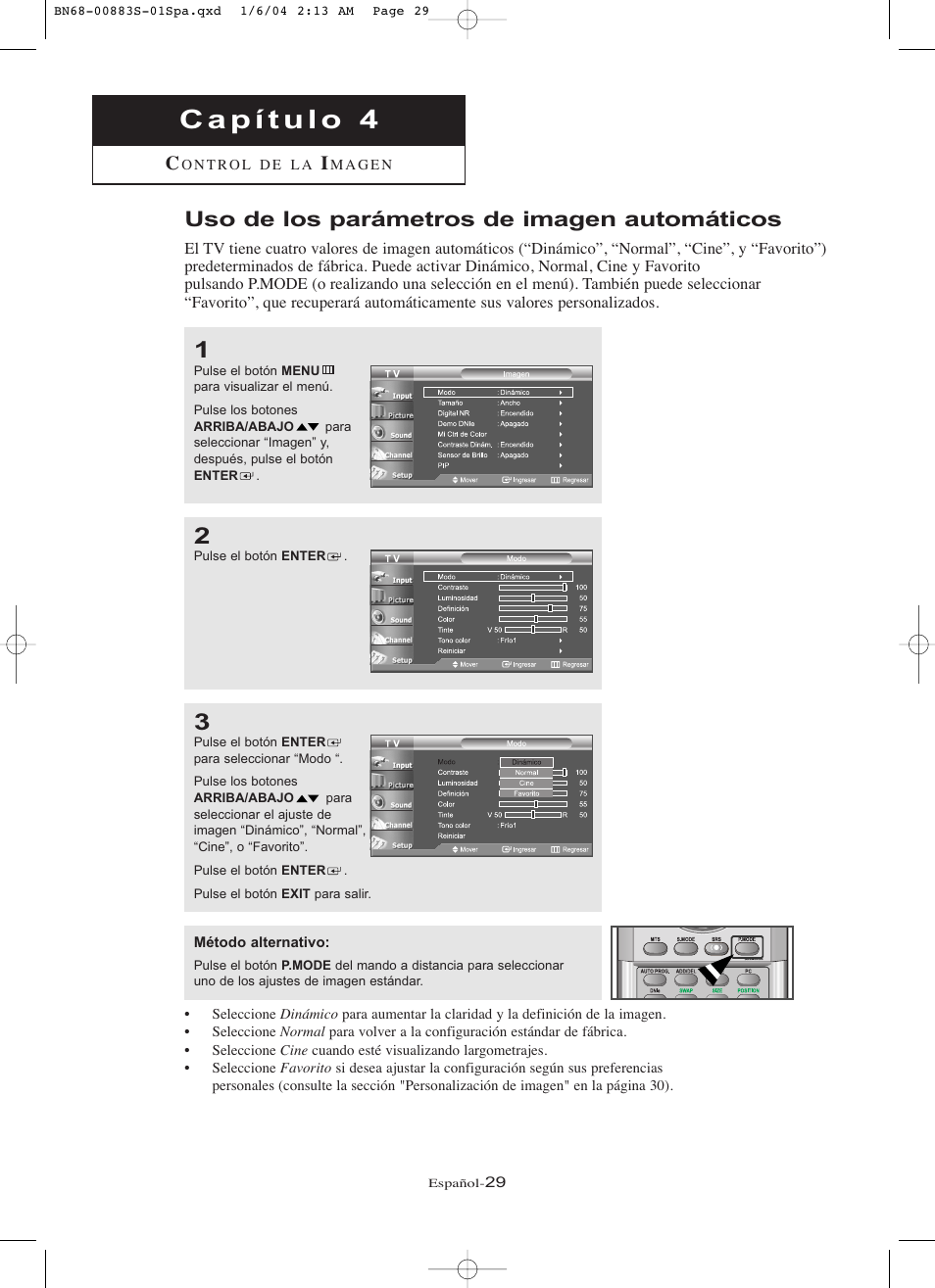 Uso de los parámetros de imagen automáticos | Samsung LNR238WXCX-XAA User Manual | Page 206 / 258