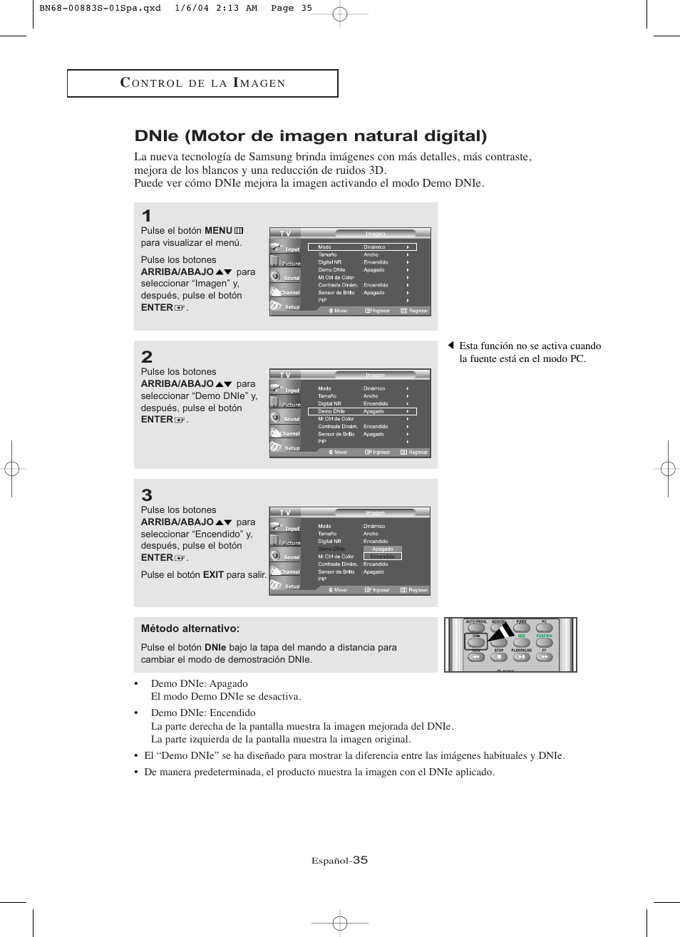 Dnie (motor de imagen natural digital) | Samsung LNR238WXCX-XAA User Manual | Page 212 / 258