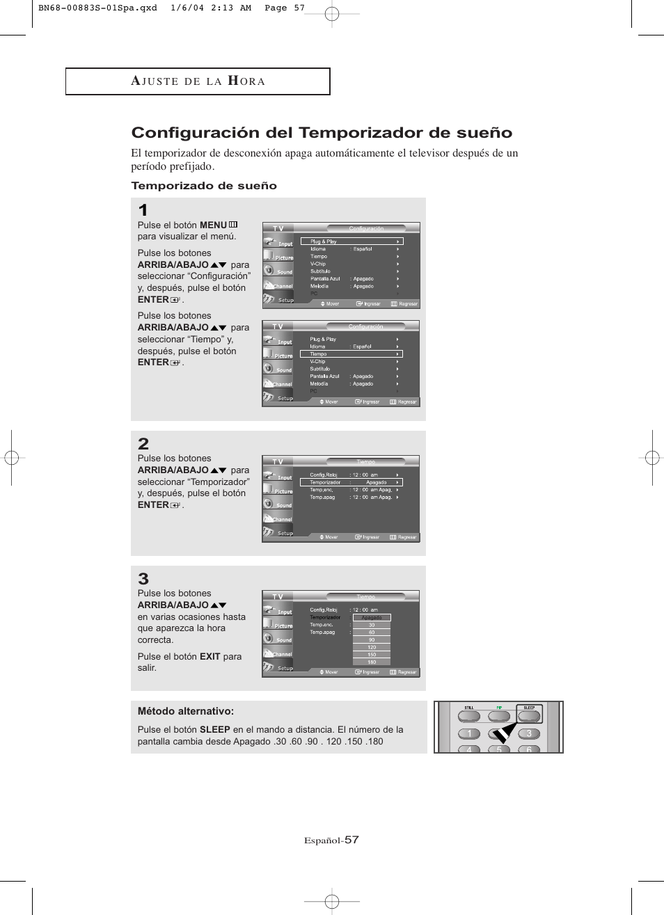 Configuración del temporizador de sueño | Samsung LNR238WXCX-XAA User Manual | Page 234 / 258