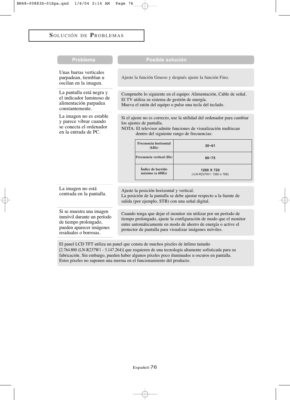 Samsung LNR238WXCX-XAA User Manual | Page 253 / 258