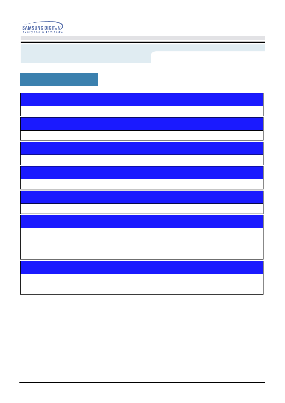 Specifications | Samsung AQ17ISBUC-EDC User Manual | Page 61 / 74