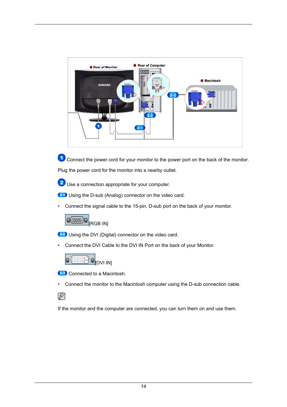 Connections, Connecting cables | Samsung LS22CMKKFV-ZA User Manual | Page 15 / 64