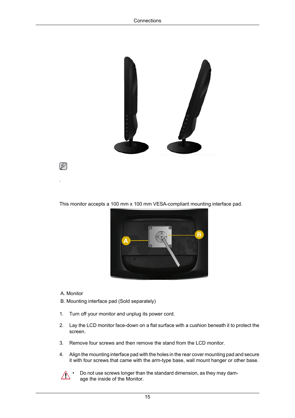 Using the stand, Folding the base, Attaching a base | Samsung LS22CMKKFV-ZA User Manual | Page 16 / 64