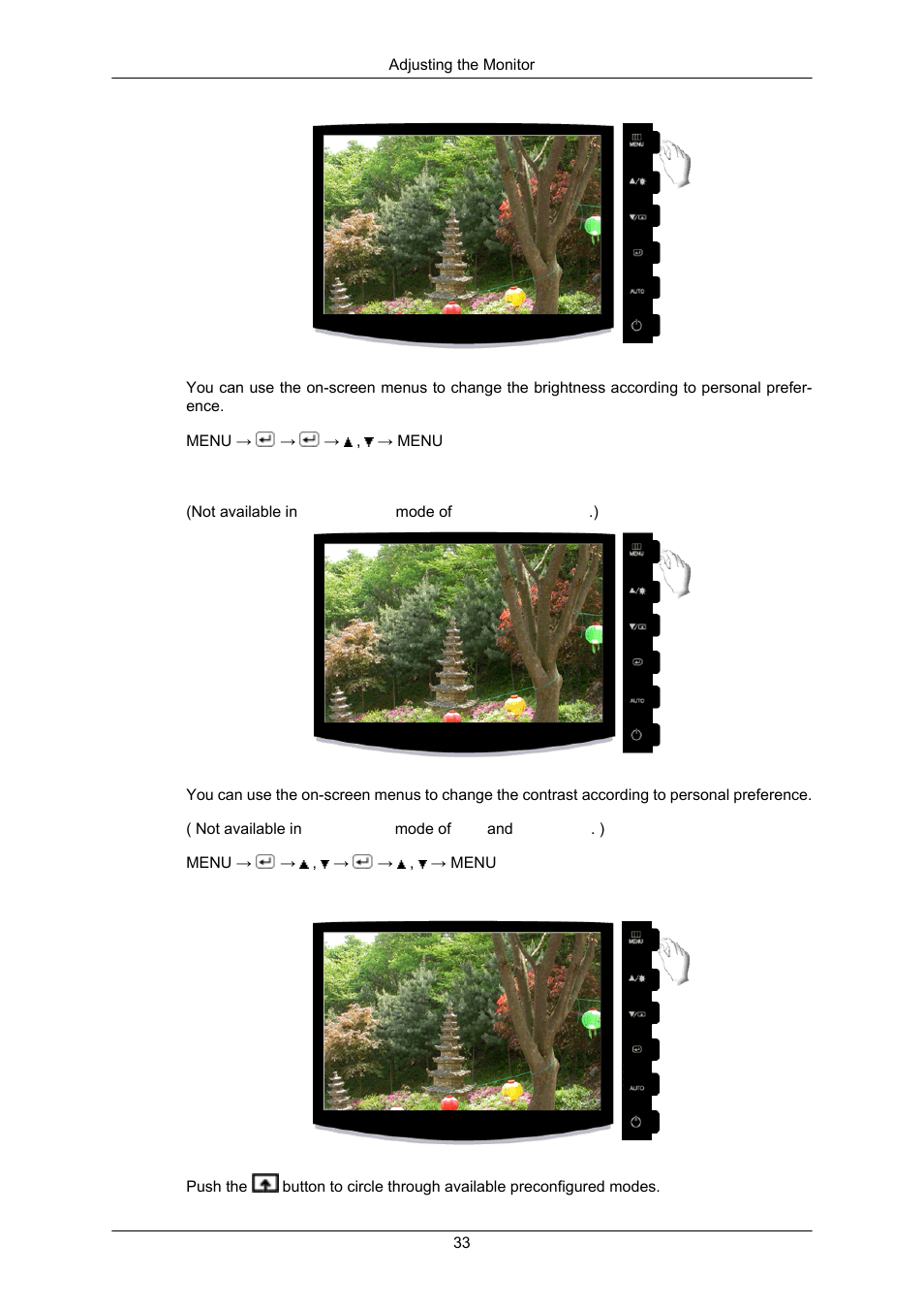 Contrast, Magicbright | Samsung LS22CMKKFV-ZA User Manual | Page 34 / 64