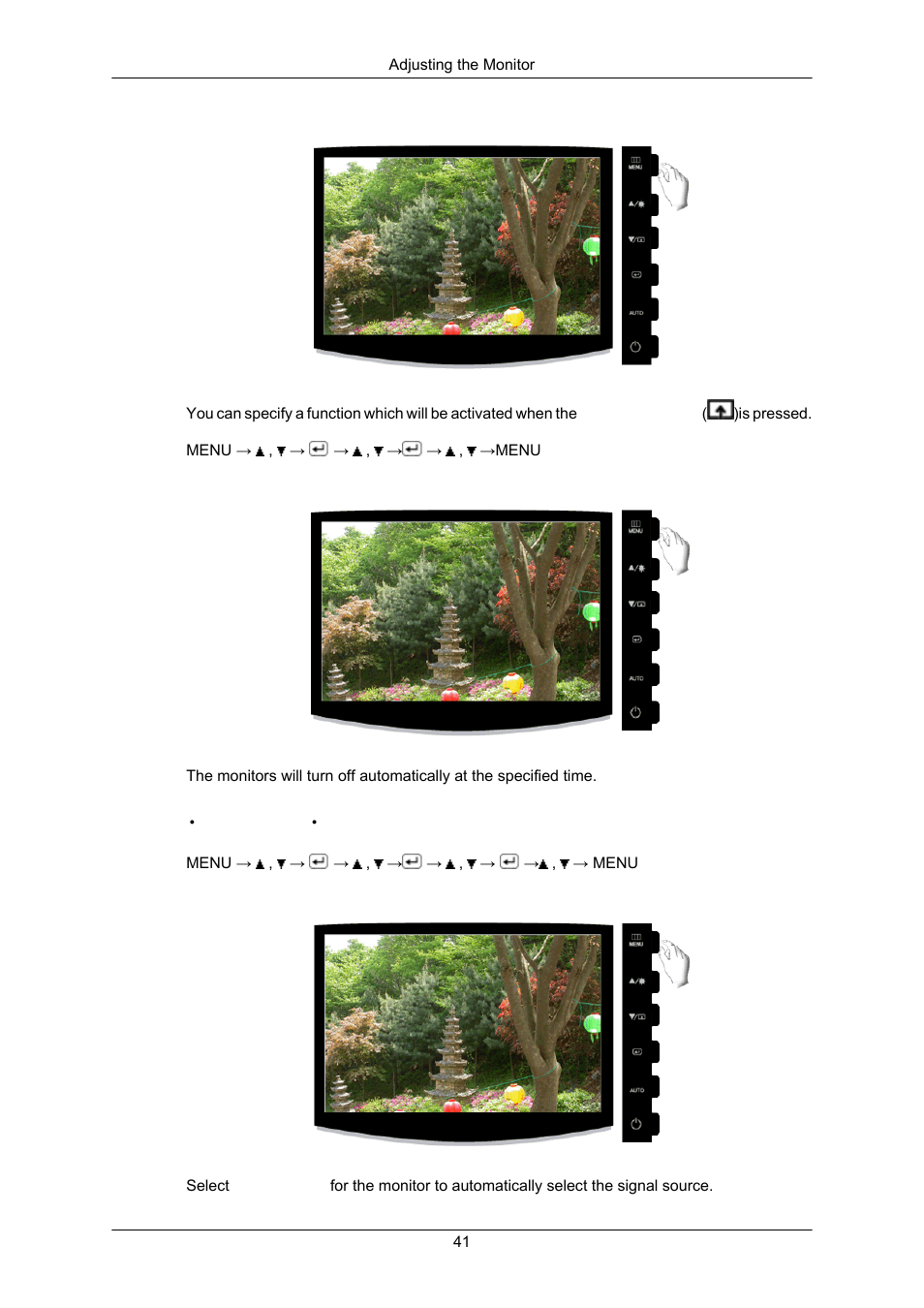 Customized key, Off timer, Auto source | Samsung LS22CMKKFV-ZA User Manual | Page 42 / 64