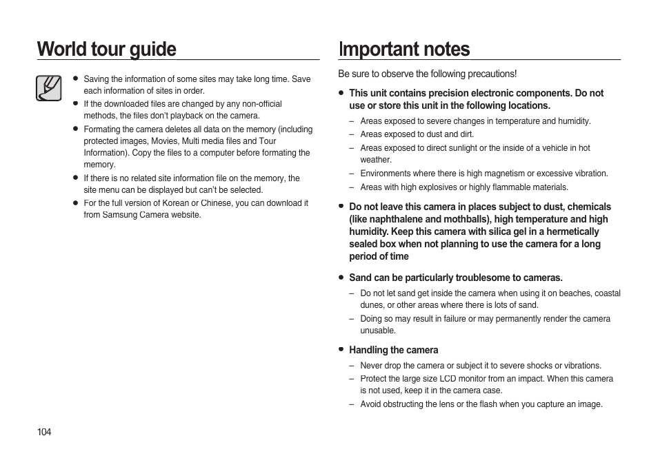 World tour guide | Samsung EC-I85ZZBBA-AU User Manual | Page 104 / 130