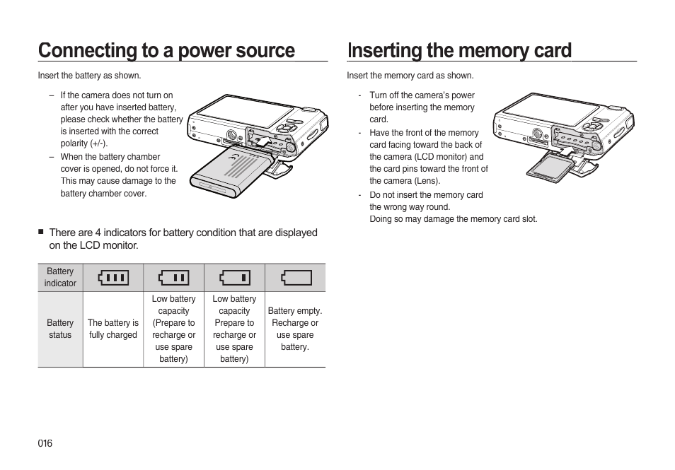 Connecting to a power source | Samsung EC-I85ZZBBA-AU User Manual | Page 16 / 130