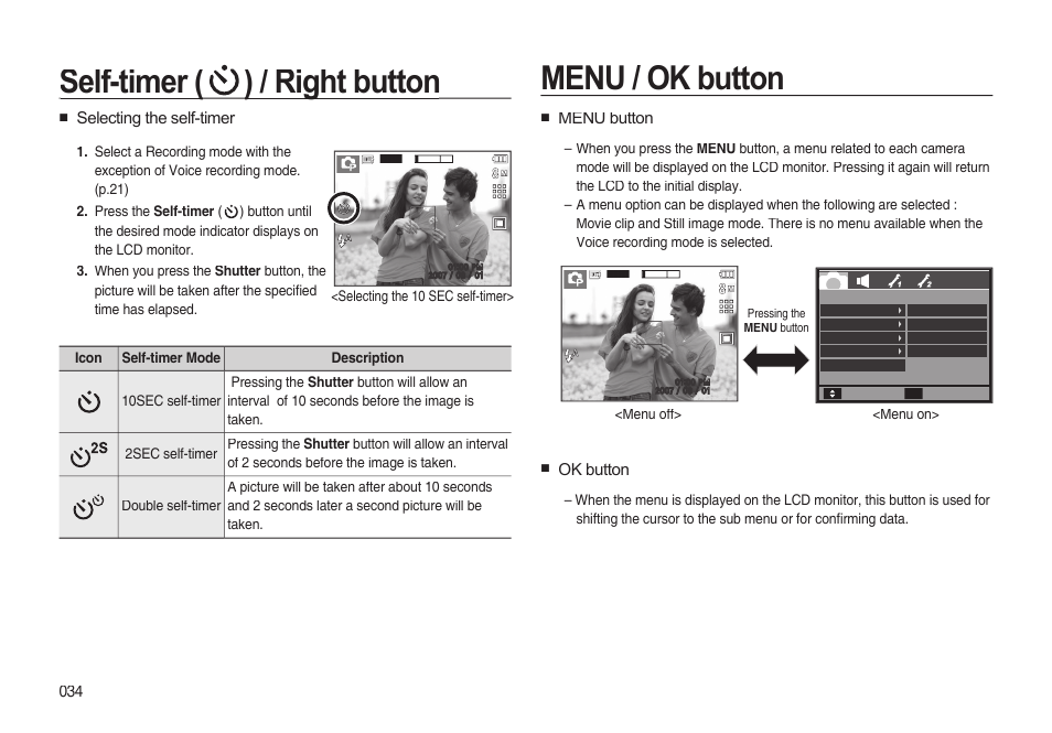 Menu / ok button | Samsung EC-I85ZZBBA-AU User Manual | Page 34 / 130