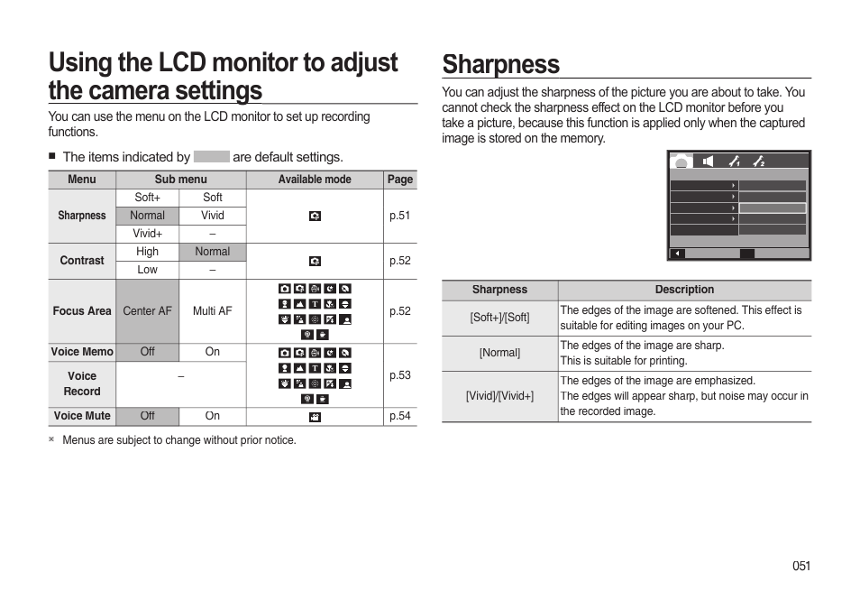 Sharpness | Samsung EC-I85ZZBBA-AU User Manual | Page 51 / 130