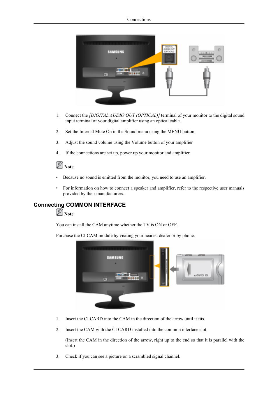 Connecting common interface | Samsung LS20TDNSUV-ZA User Manual | Page 25 / 80