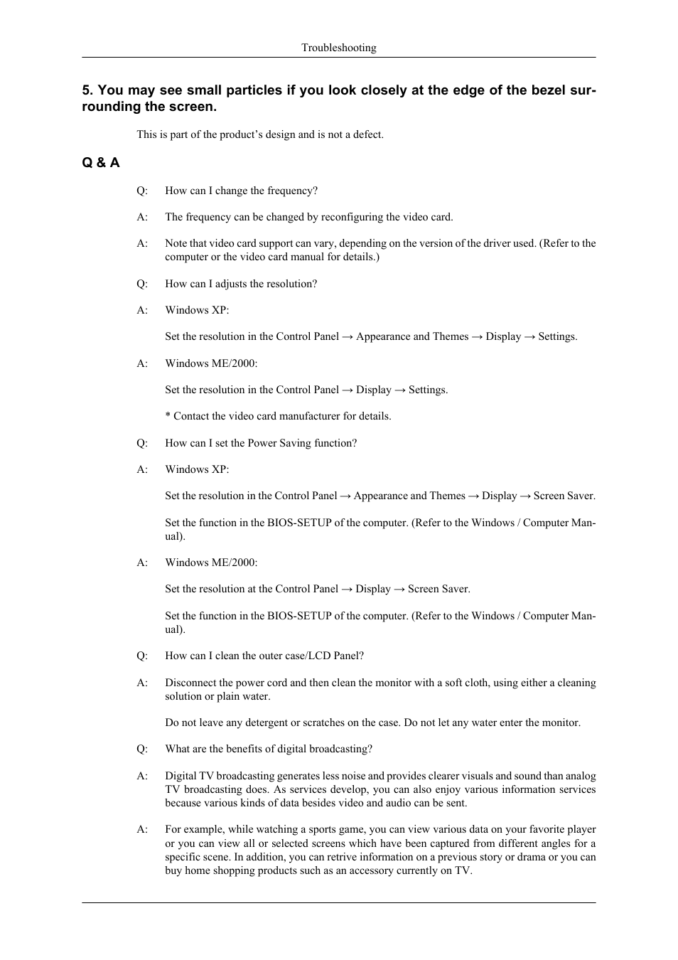 Q & a | Samsung LS20TDNSUV-ZA User Manual | Page 63 / 80