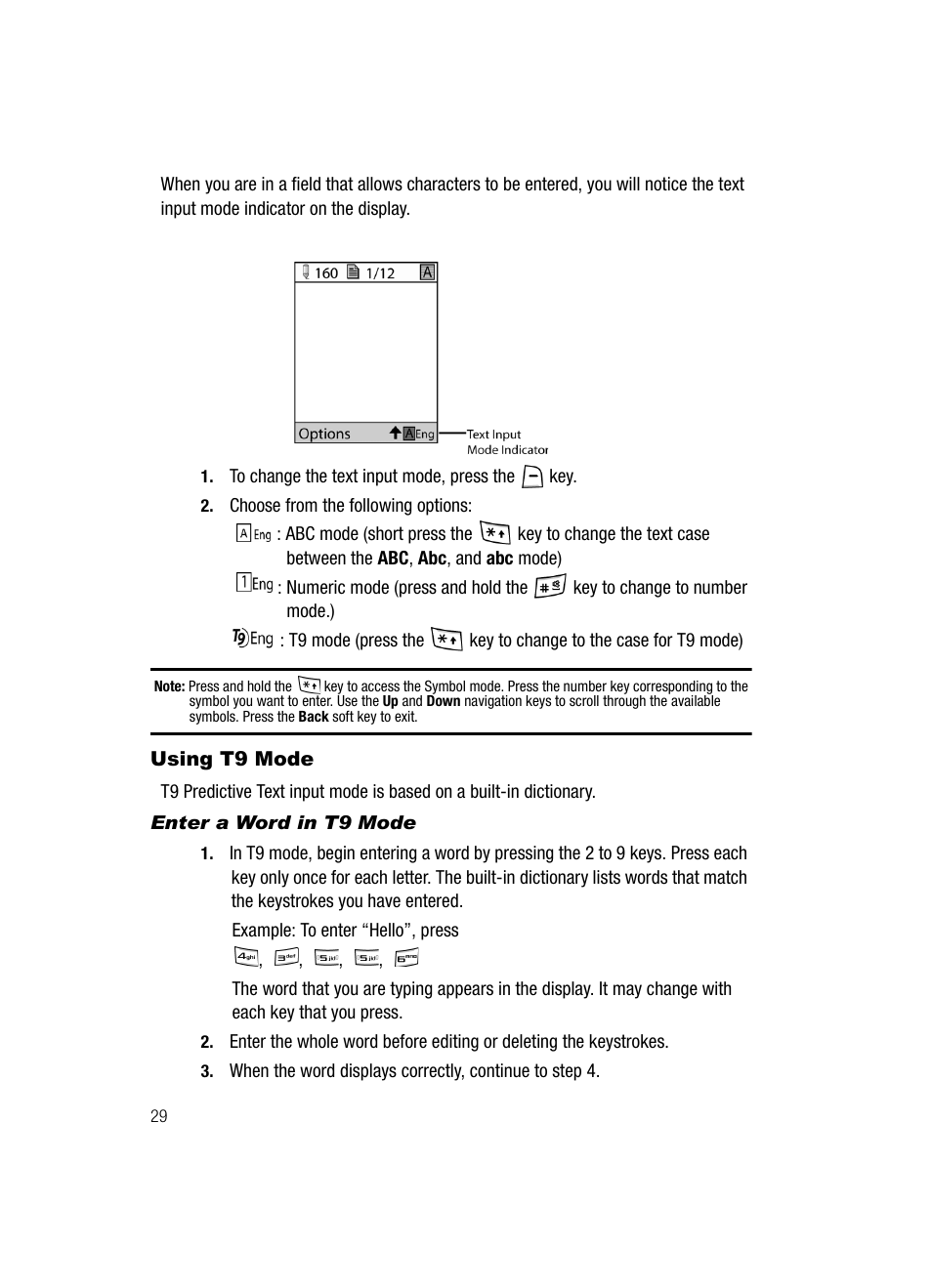 Using t9 mode | Samsung SGH-A117ZKCATT User Manual | Page 32 / 92