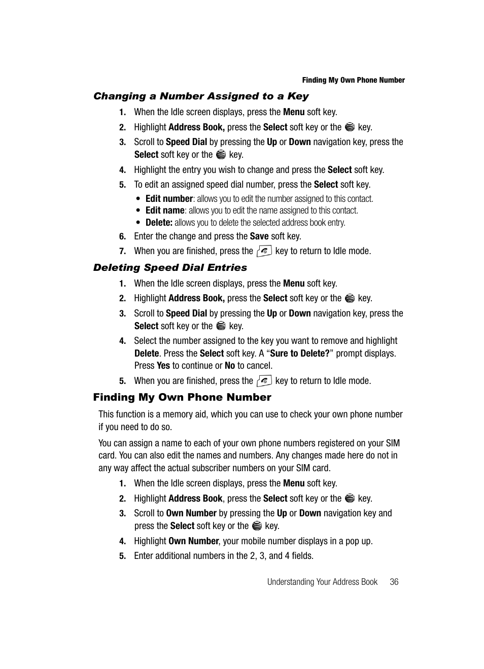 Finding my own phone number | Samsung SGH-A117ZKCATT User Manual | Page 39 / 92