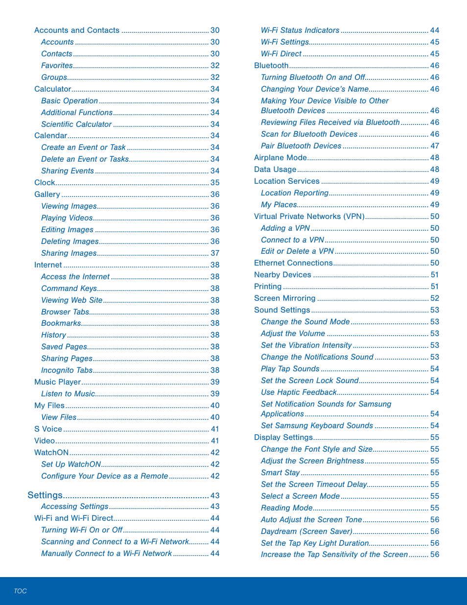 Samsung SM-T800NTSAXAR User Manual | Page 6 / 83