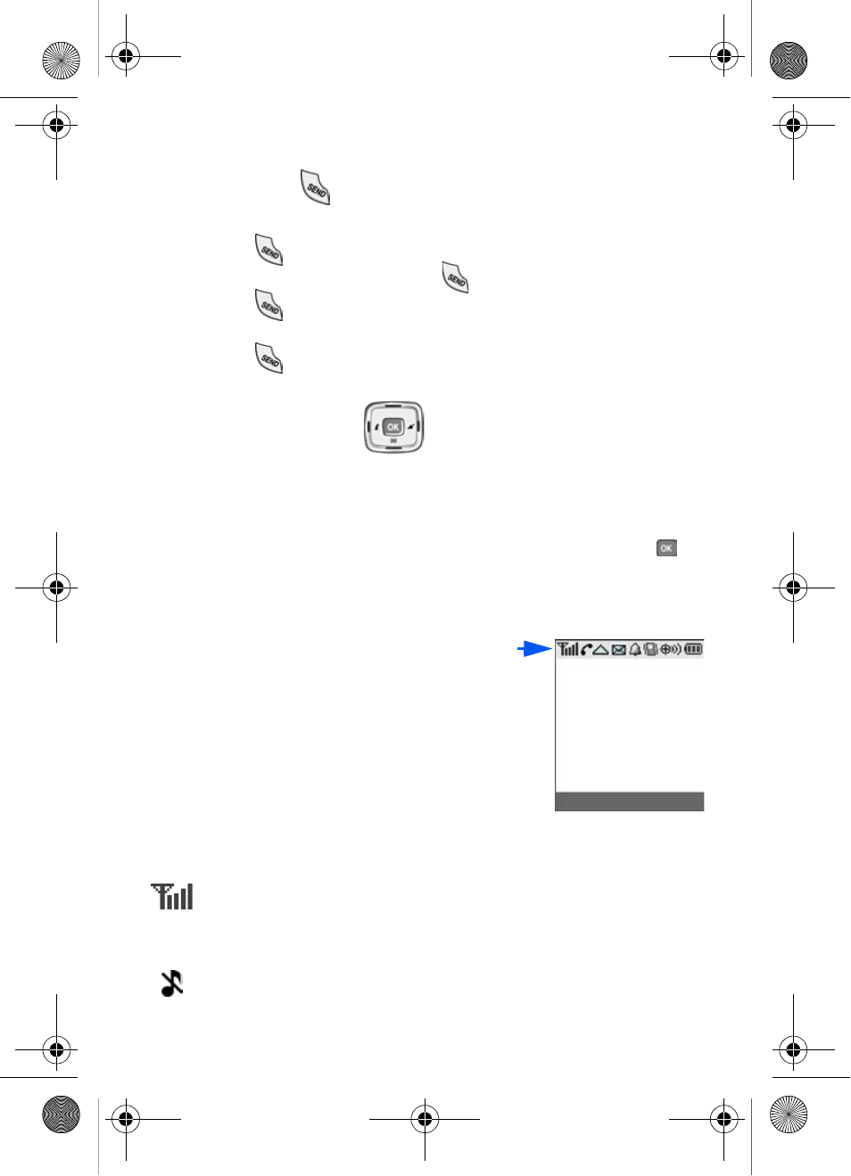 Send key, Navigation key, Your phone’s display | Samsung SCH-A650SSVXAR User Manual | Page 20 / 144