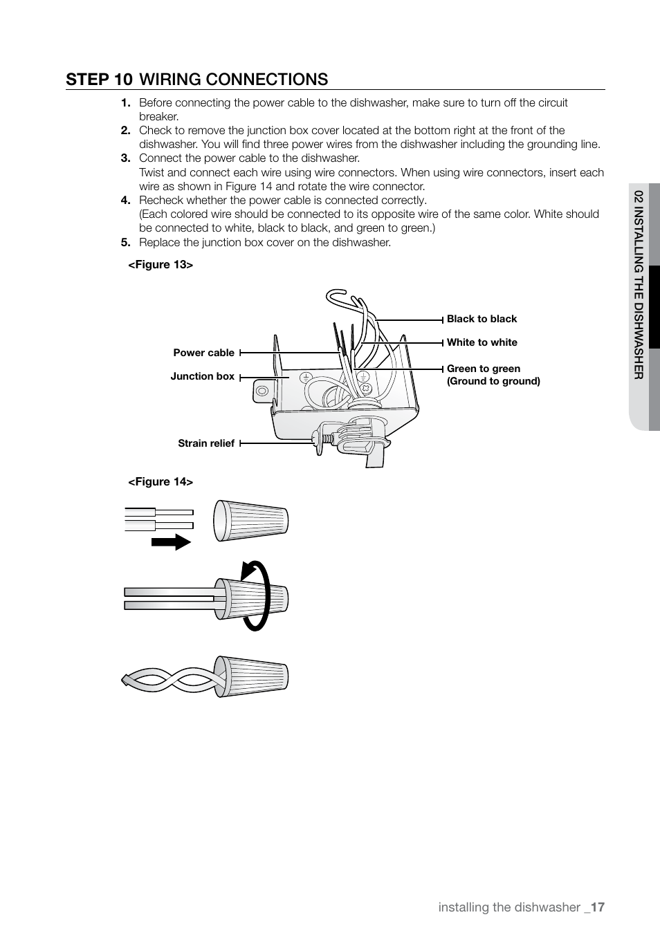 Step 10 wiring connections | Samsung DMR77LHW-XAC User Manual | Page 17 / 20
