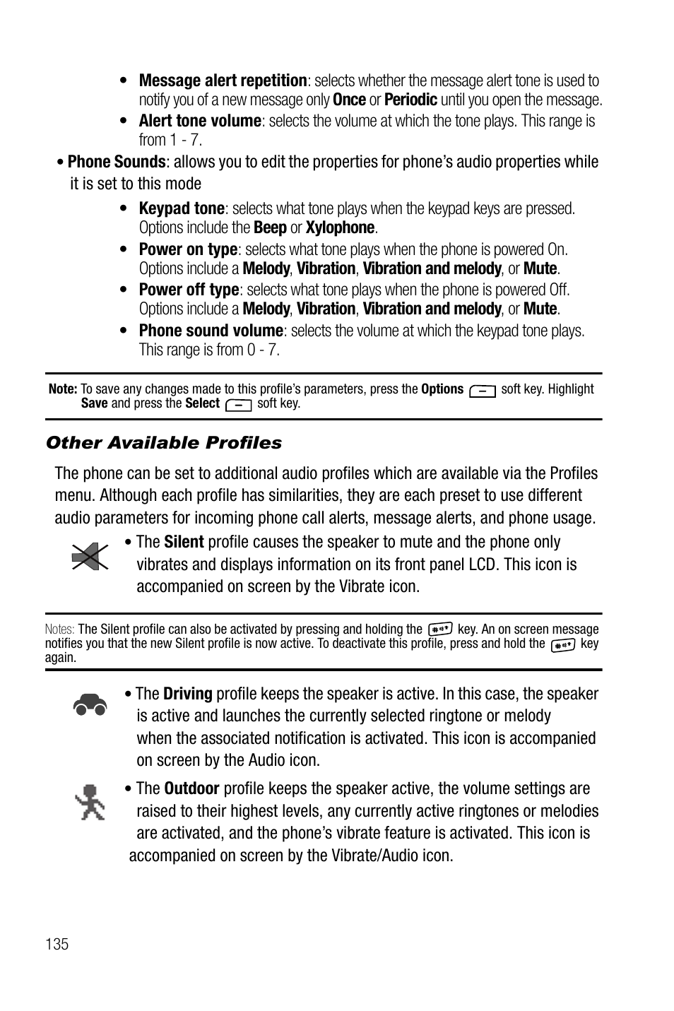 Other available profiles | Samsung SGH-T819CNATMB User Manual | Page 138 / 186