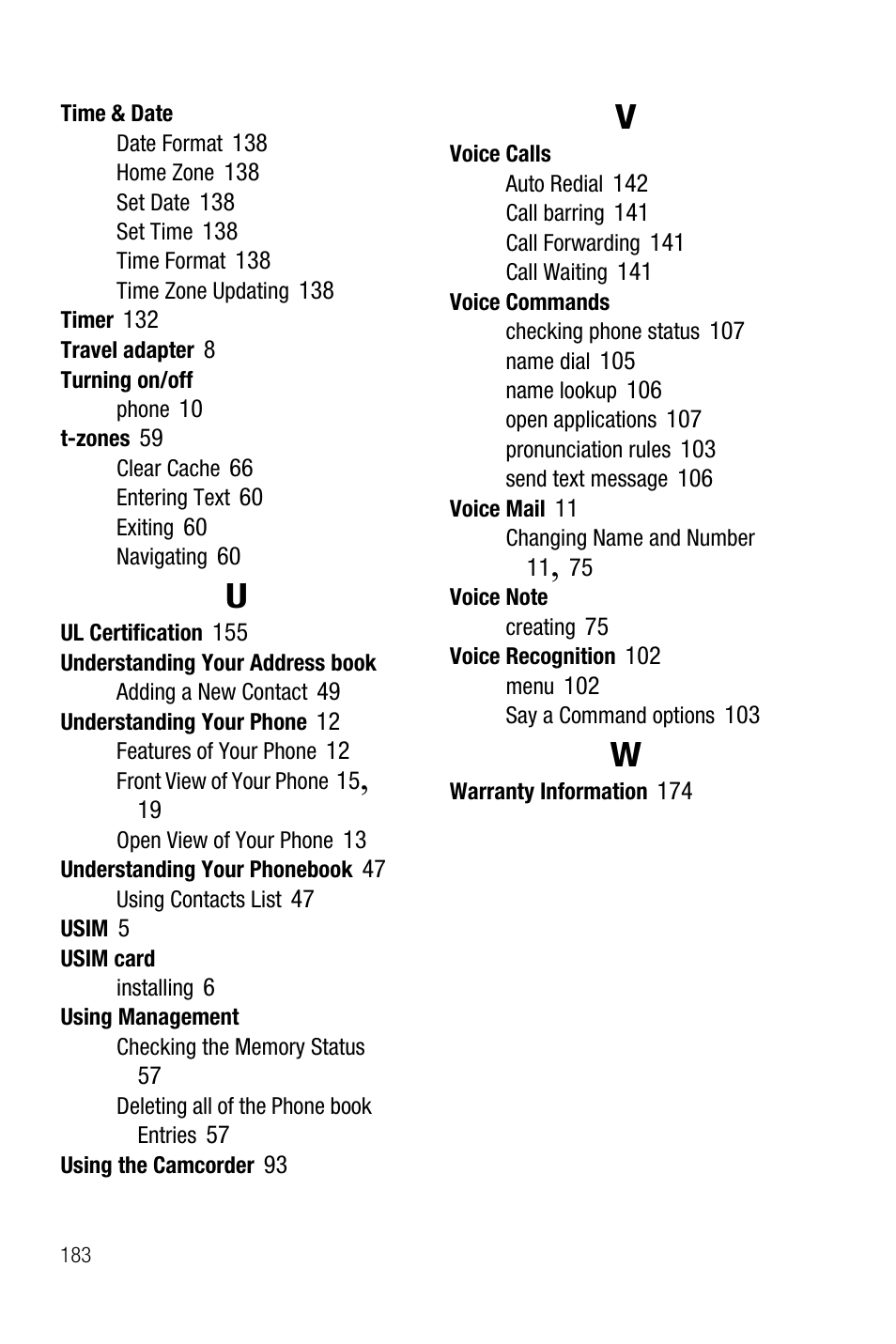 Samsung SGH-T819CNATMB User Manual | Page 186 / 186