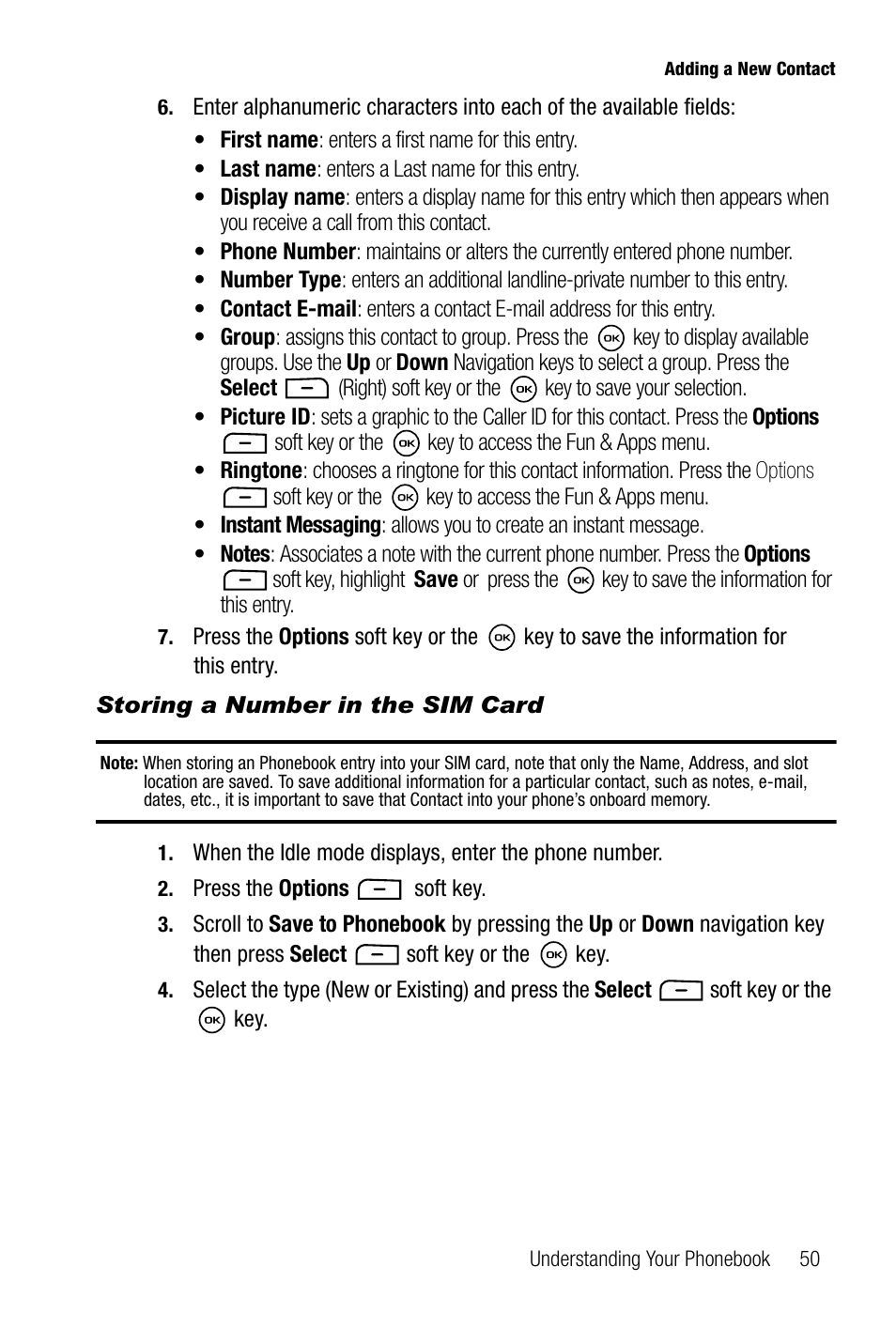 Storing a number in the sim card | Samsung SGH-T819CNATMB User Manual | Page 53 / 186