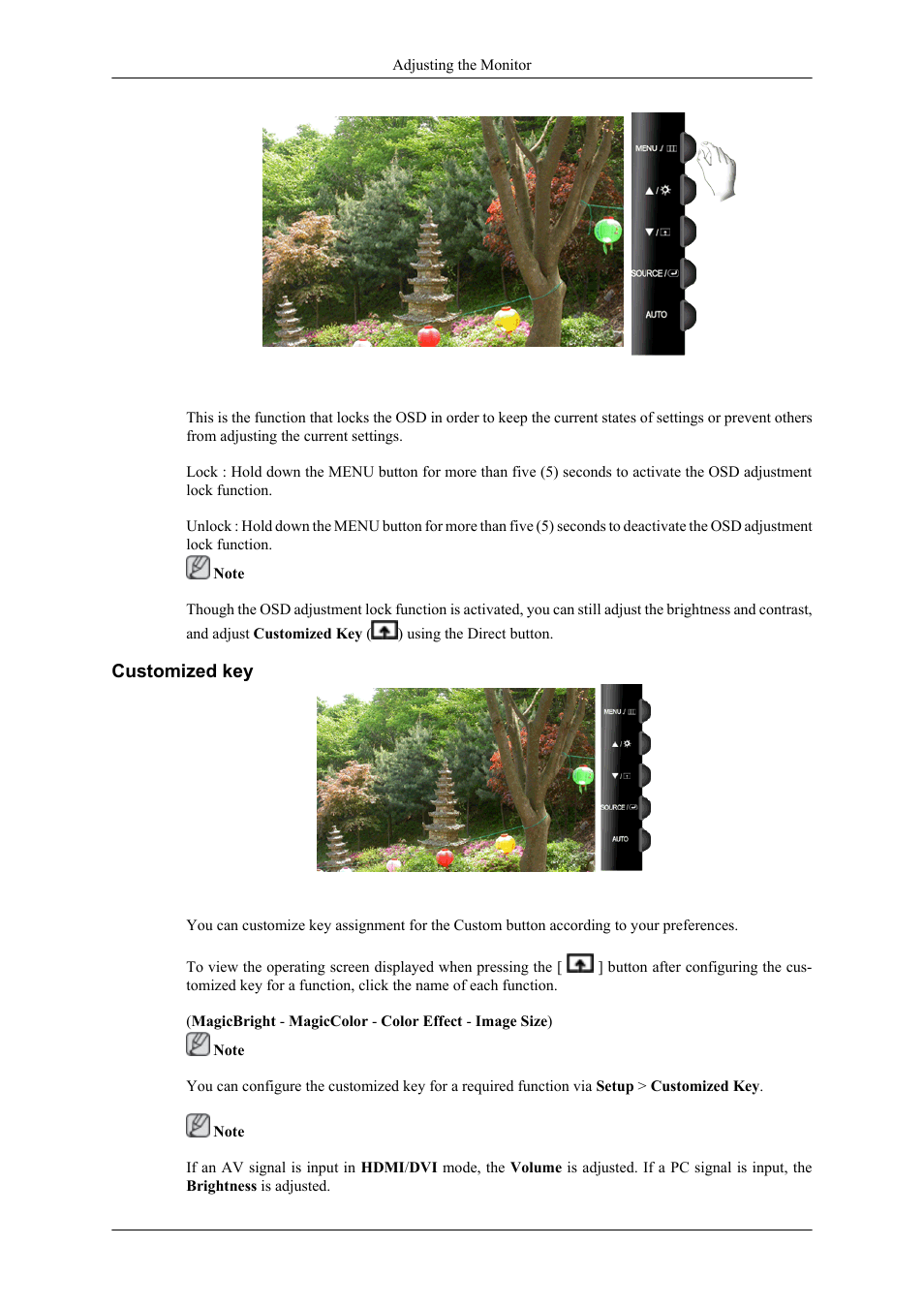 Customized key | Samsung LS26TWHSUV-ZA User Manual | Page 35 / 69
