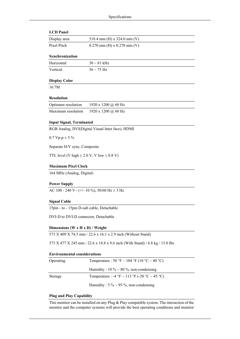 Samsung LS26TWHSUV-ZA User Manual | Page 59 / 69