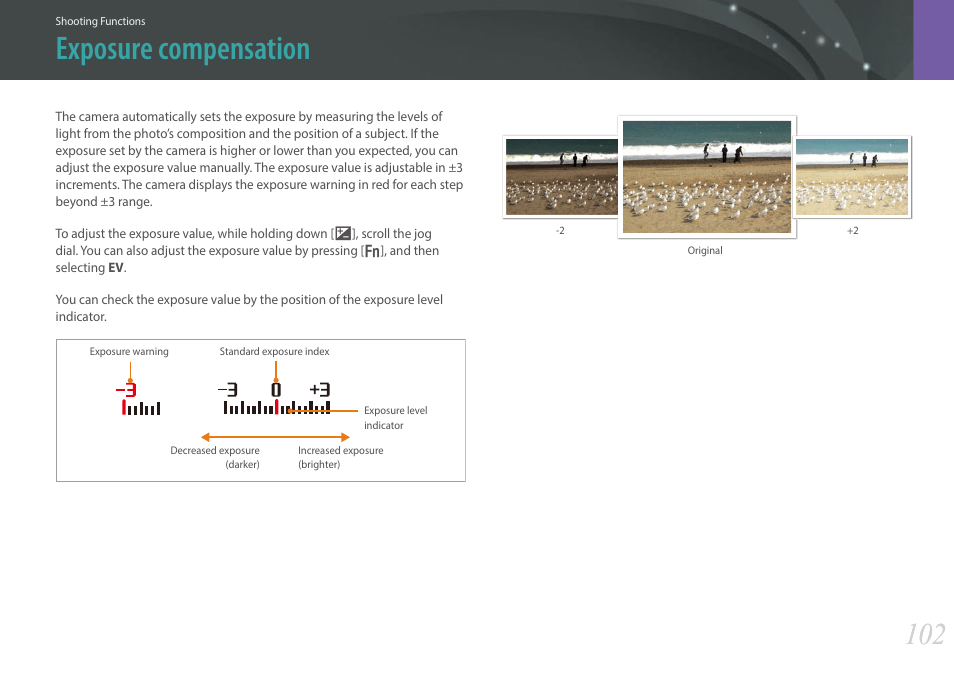 Exposure compensation | Samsung EV-NX300MBSTUS User Manual | Page 103 / 203