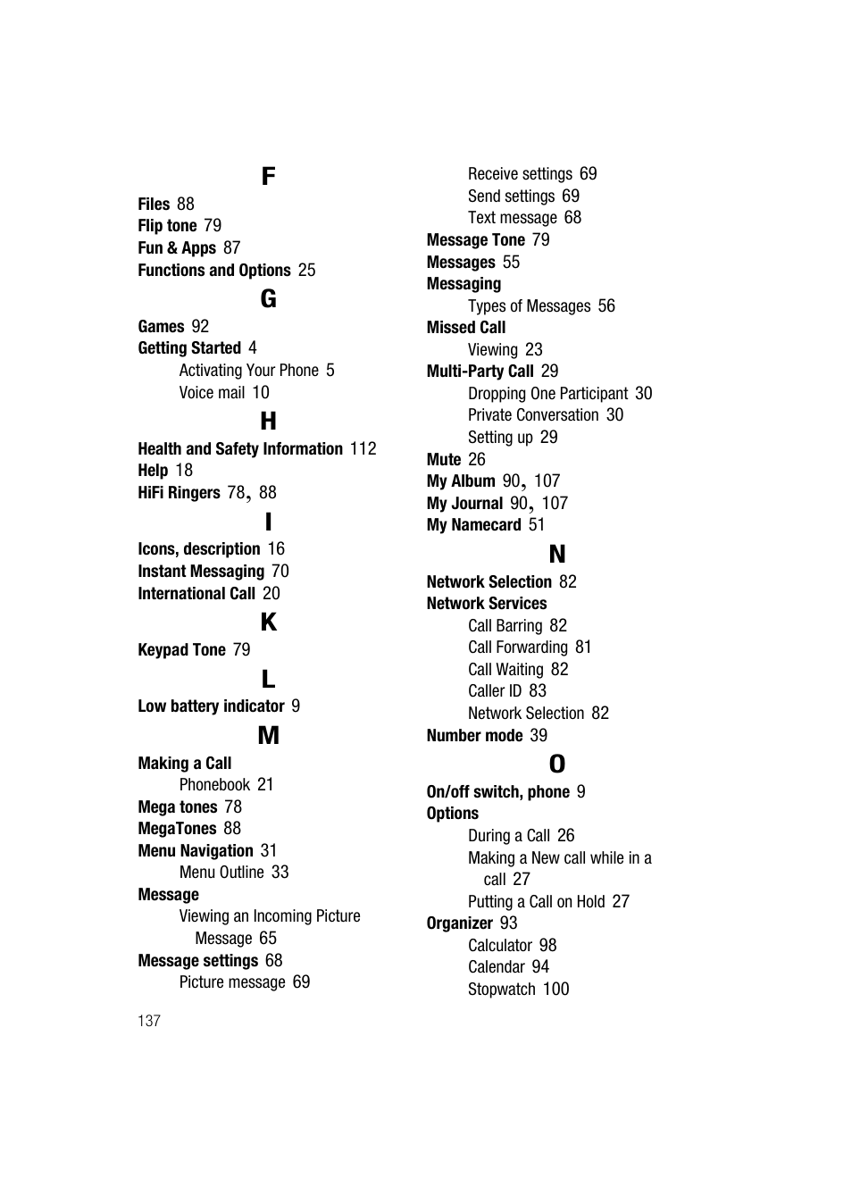 Samsung SGH-T329NSBTMB User Manual | Page 141 / 143