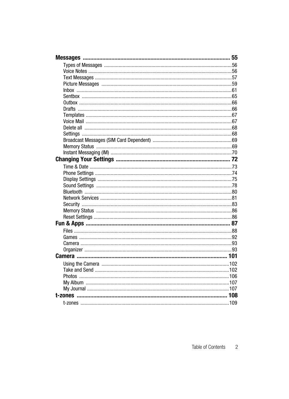 Samsung SGH-T329NSBTMB User Manual | Page 5 / 143