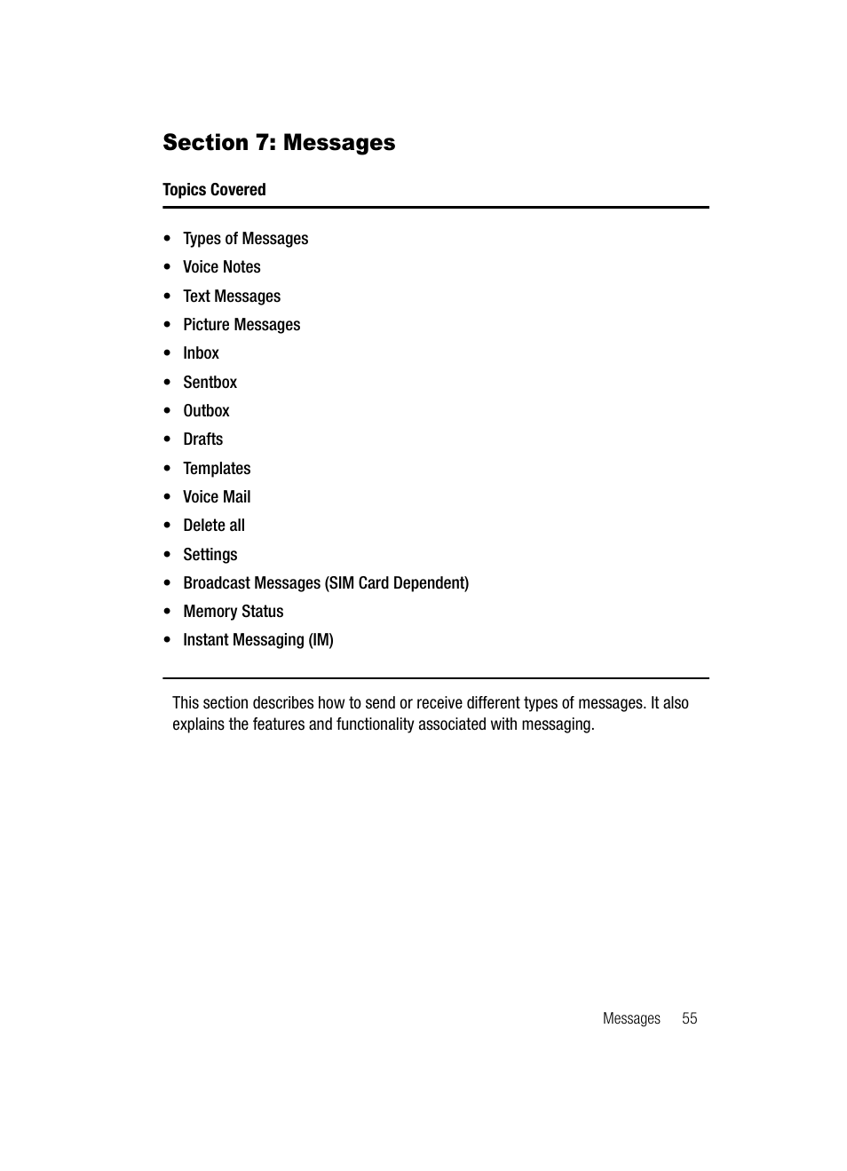 Messages | Samsung SGH-T329NSBTMB User Manual | Page 58 / 143