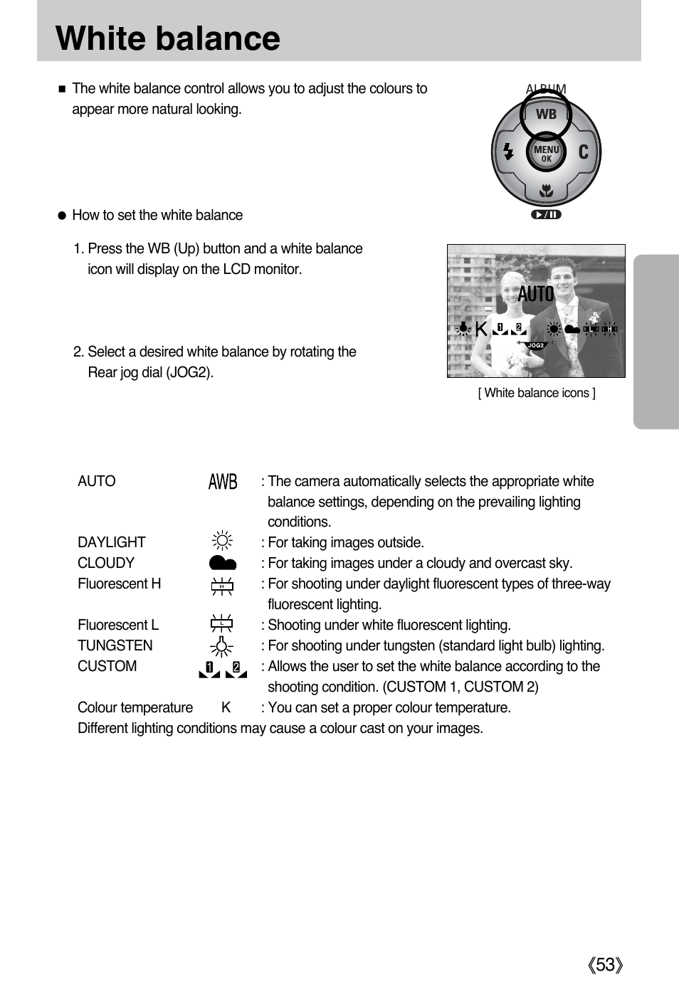 White balance, Ŝ53ş | Samsung EC-PR815BBA-US User Manual | Page 53 / 164