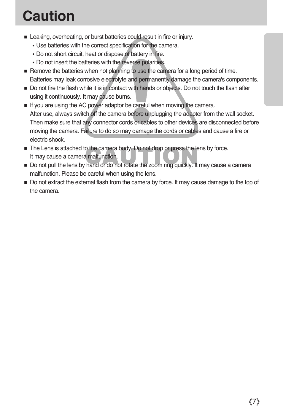 Caution | Samsung EC-PR815BBA-US User Manual | Page 7 / 164