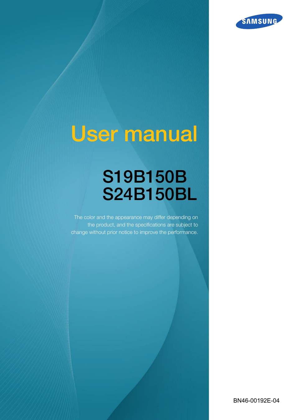 Samsung LS24B150BL-ZA User Manual | 85 pages