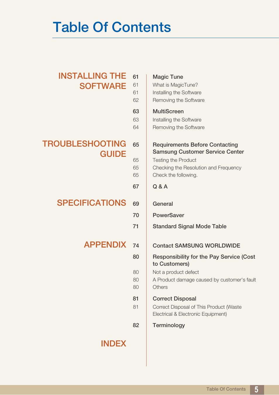 Samsung LS24B150BL-ZA User Manual | Page 5 / 85