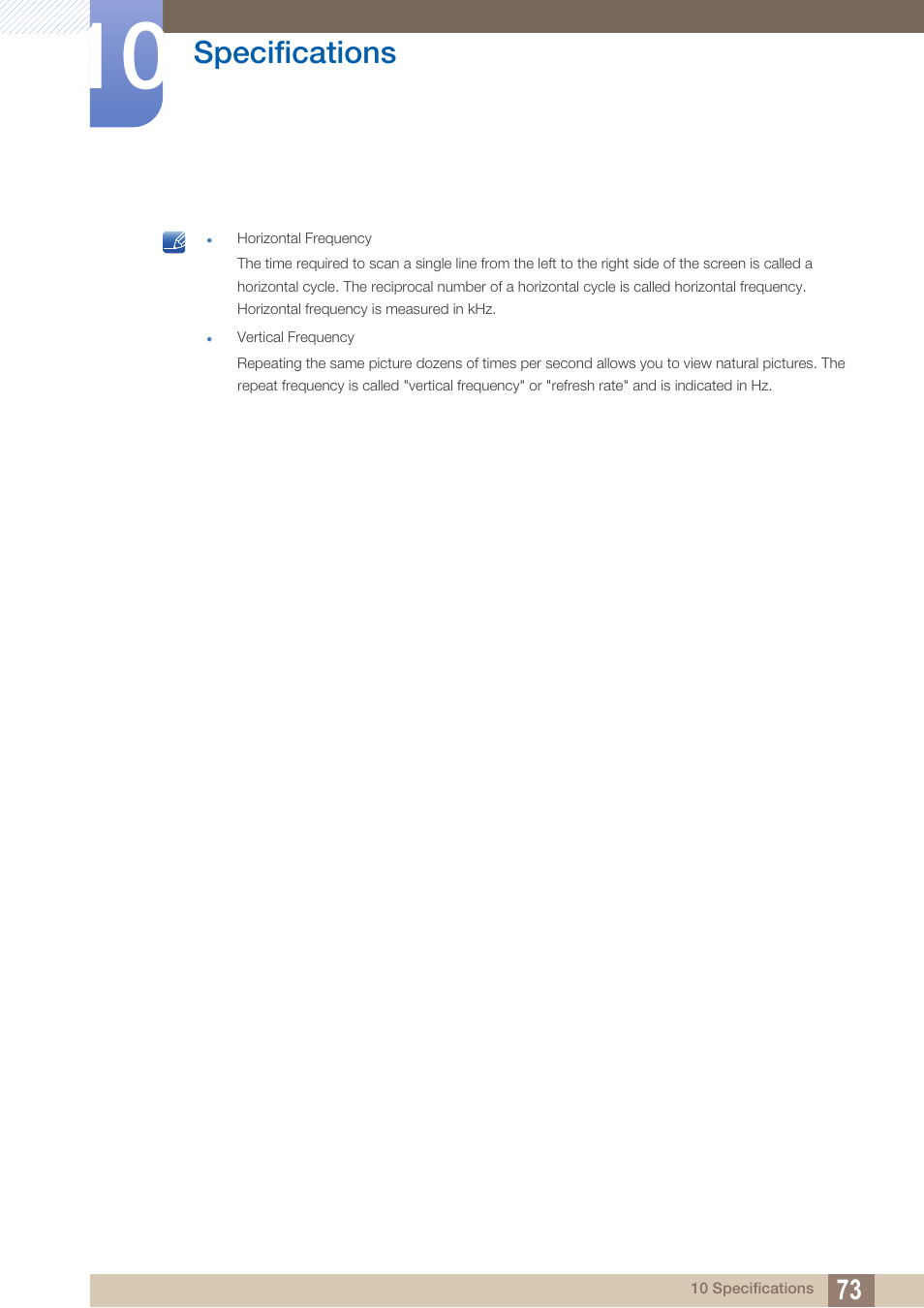 Specifications | Samsung LS24B150BL-ZA User Manual | Page 73 / 85