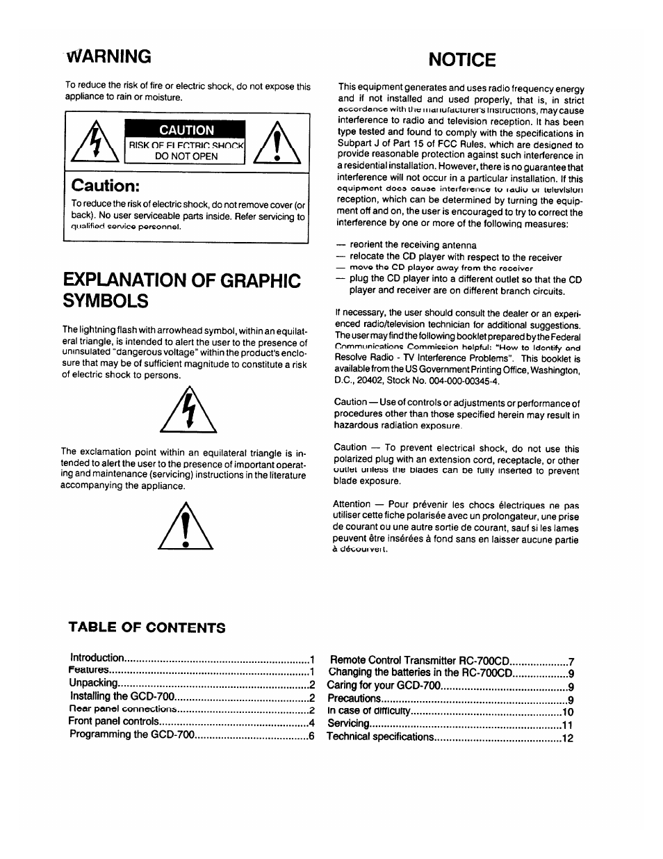 Adcom GCD-700 User Manual | Page 2 / 16