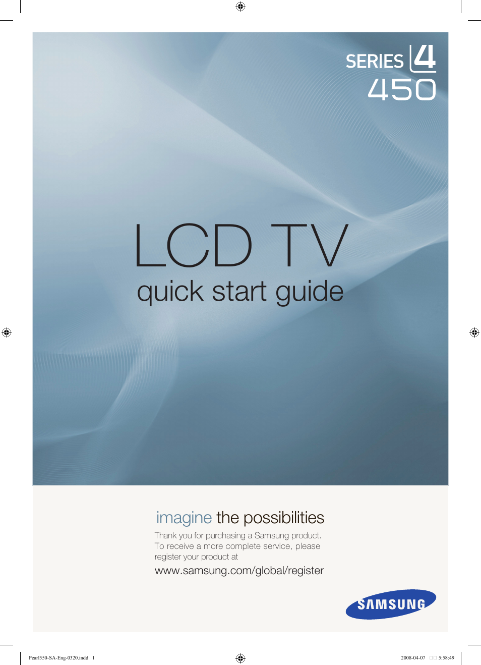 Samsung LN40A450C1XZD User Manual | 7 pages
