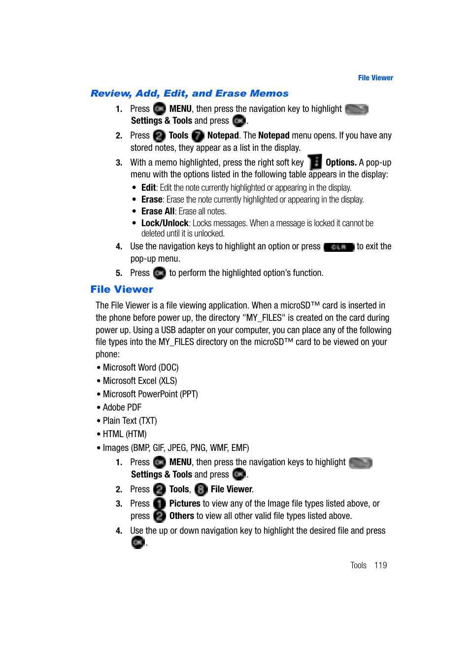 File viewer | Samsung SCH-U620ZKAVZW User Manual | Page 119 / 150