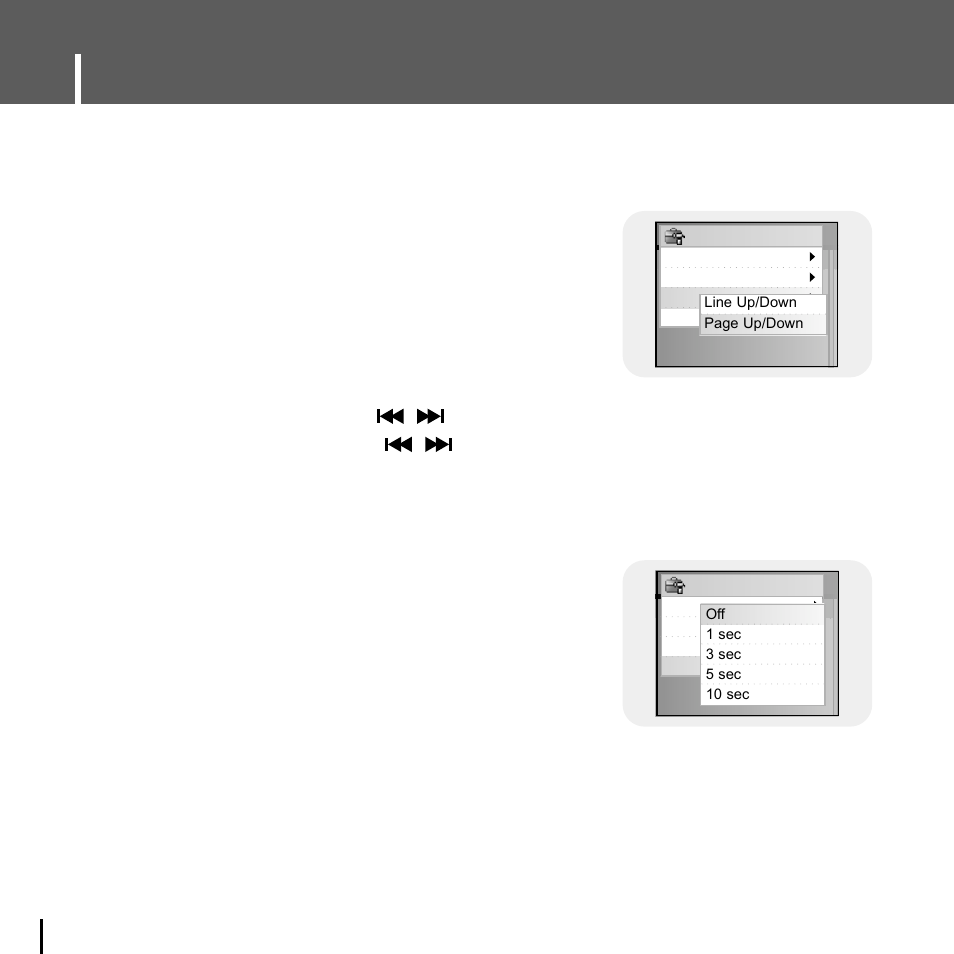 Auto scroll, Setting main functions in text, Ipage scroll type 1 | Iauto scroll | Samsung YH-J70JLB-XAC User Manual | Page 46 / 76